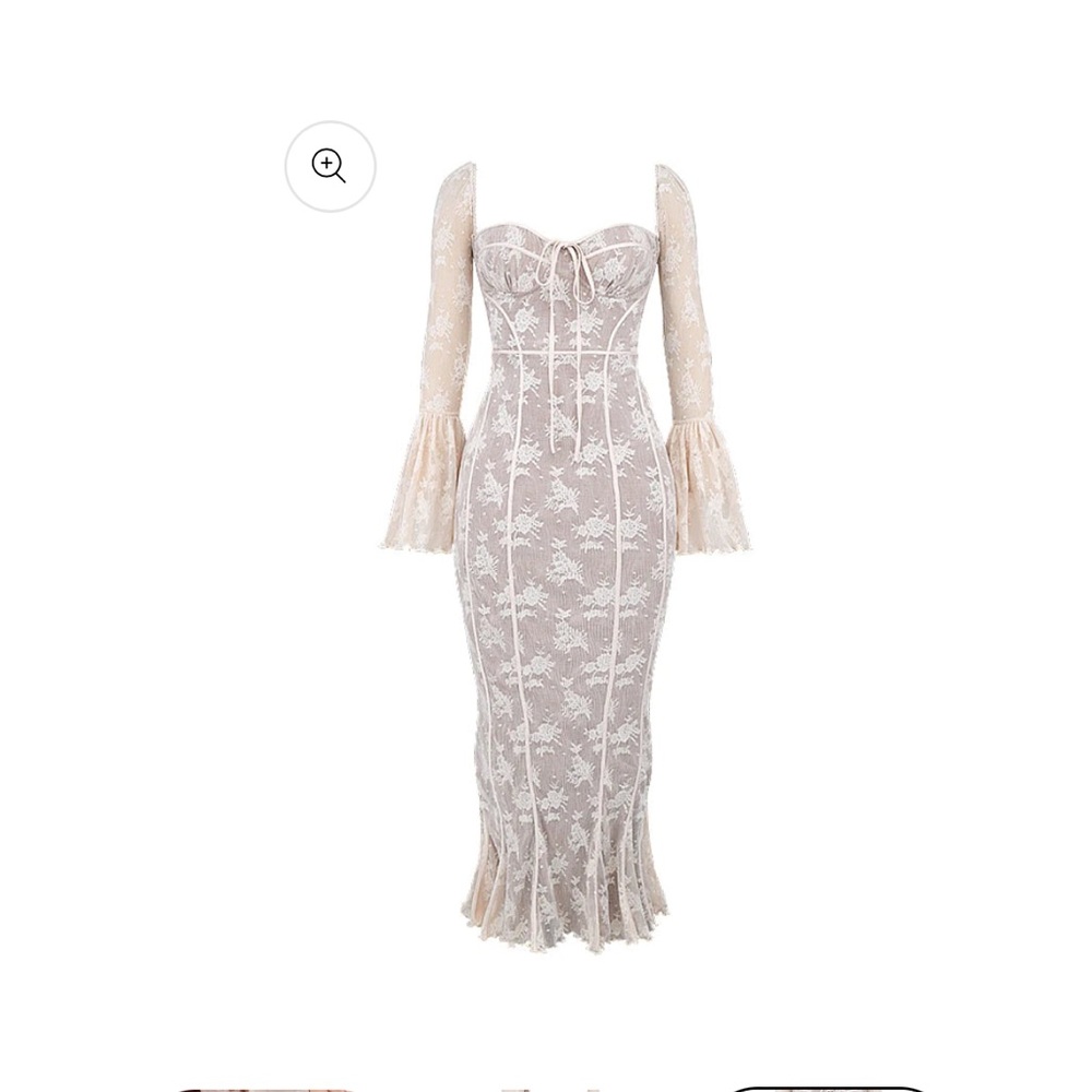 Marina White Lace Dress